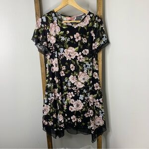 SJS Floral Black Dress L
